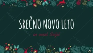 voščilnica za srečno novo leto in vesel božič